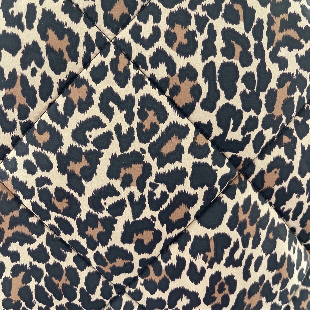 J Crew Women Leopard Animal Print Quilted Puffer Vest Jacket Small NEW AG538 - Picture 8 of 9